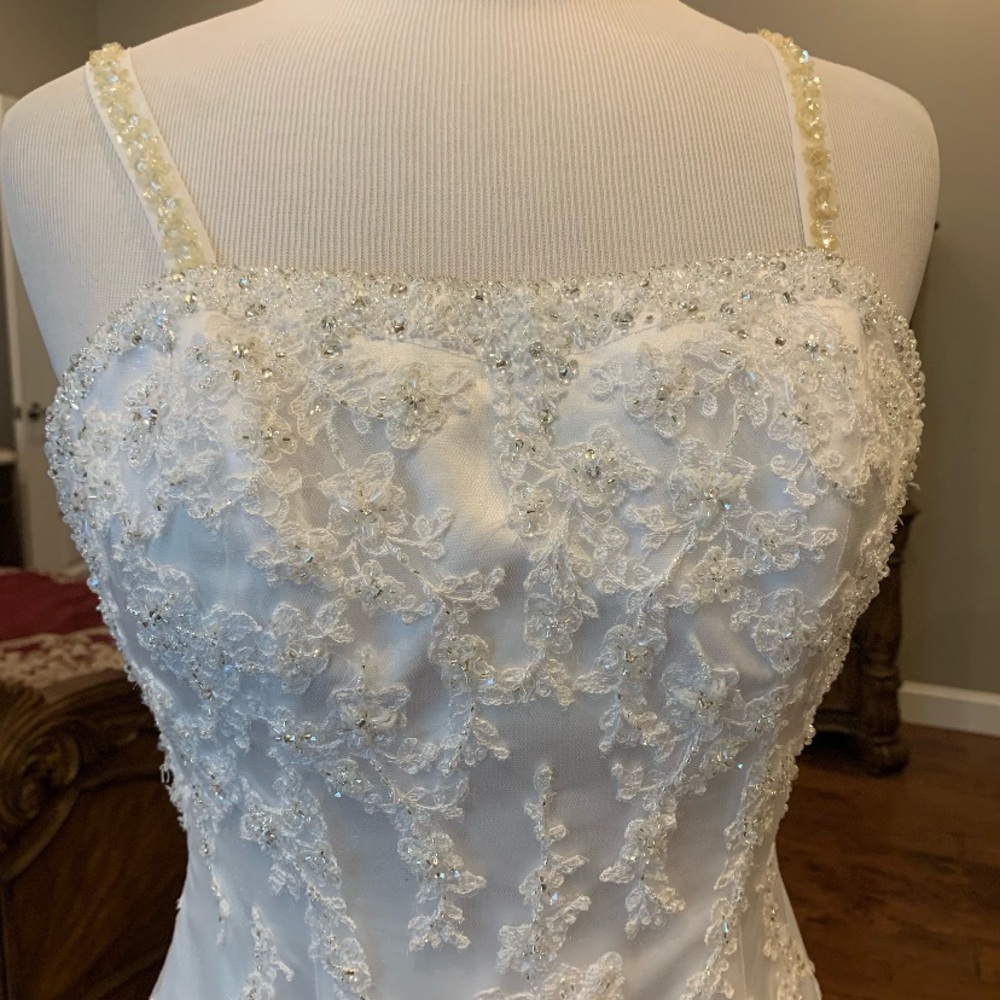 Moonlight Crystal Mermaid Wedding Dress Size 10 - Picture 7 of 16